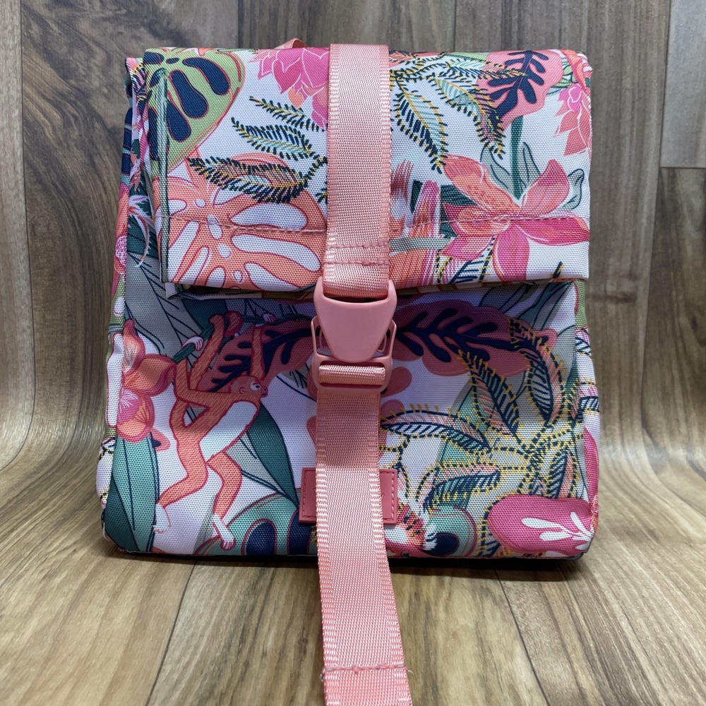 Vera Bradley Lunch Bag ReActive Rain Forest Canopy Pink Tropical Monstera 26455